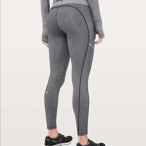 lululemon athletica leggings: speed up *metallic